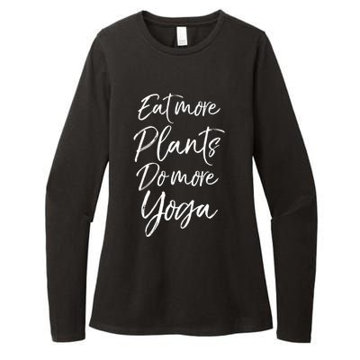 Vegan Fitness Workout Gift Cute Eat More Plants Do More Yoga Great Gift Womens CVC Long Sleeve Shirt