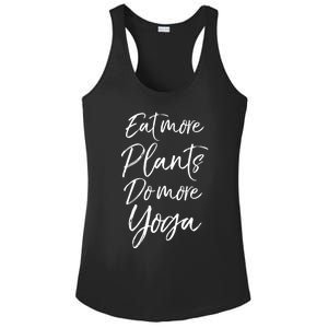 Vegan Fitness Workout Gift Cute Eat More Plants Do More Yoga Great Gift Ladies PosiCharge Competitor Racerback Tank