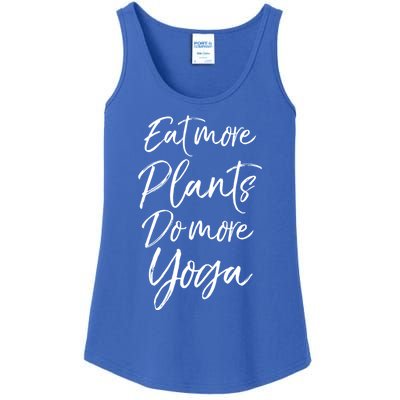 Vegan Fitness Workout Gift Cute Eat More Plants Do More Yoga Great Gift Ladies Essential Tank