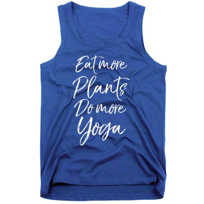 Vegan Fitness Workout Gift Cute Eat More Plants Do More Yoga Great Gift Tank Top