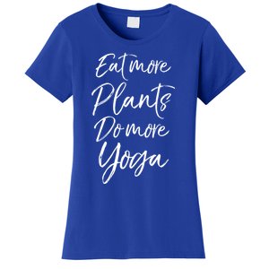 Vegan Fitness Workout Gift Cute Eat More Plants Do More Yoga Great Gift Women's T-Shirt