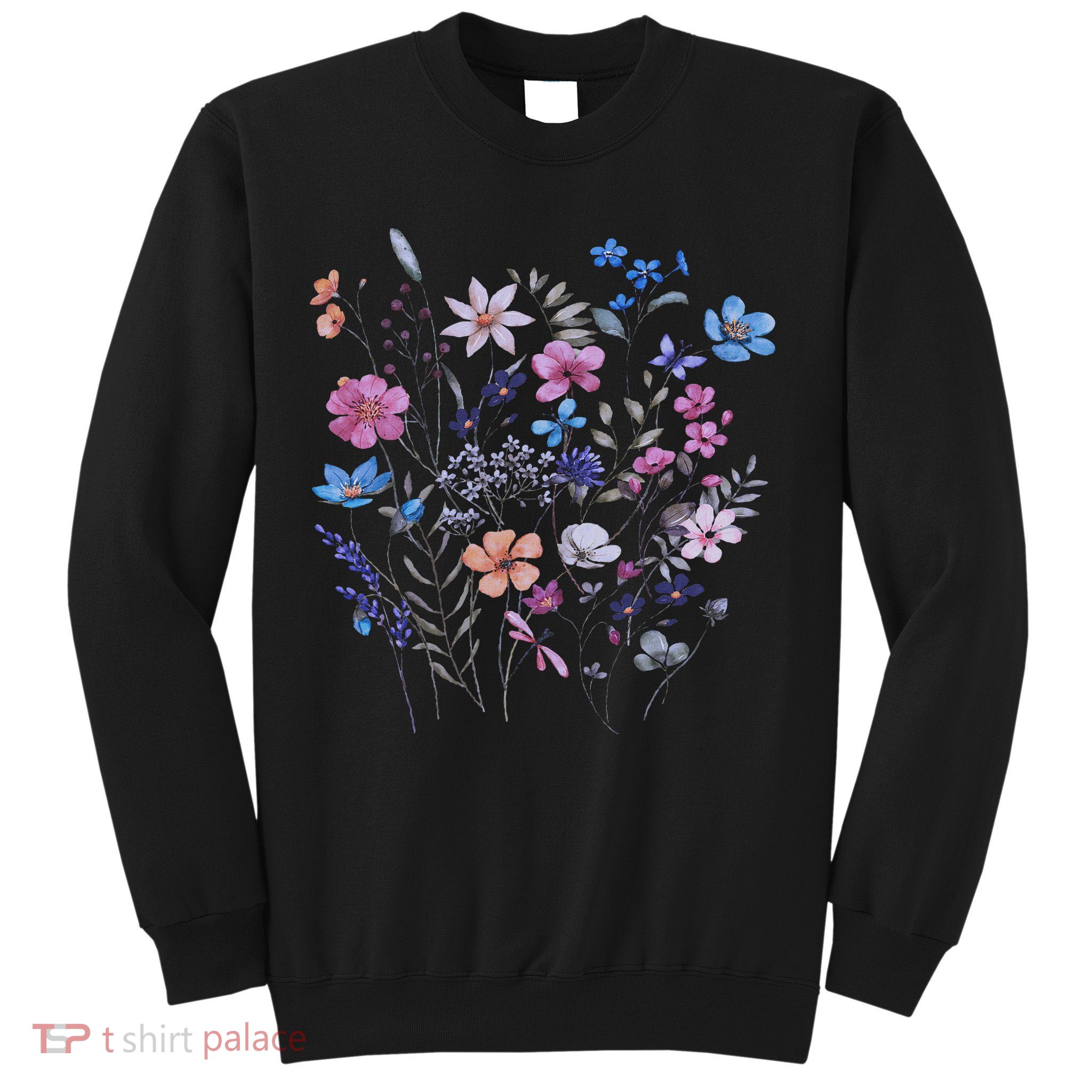 Vintage Flowers Women Wildflower Floral Gardening Sweatshirt
