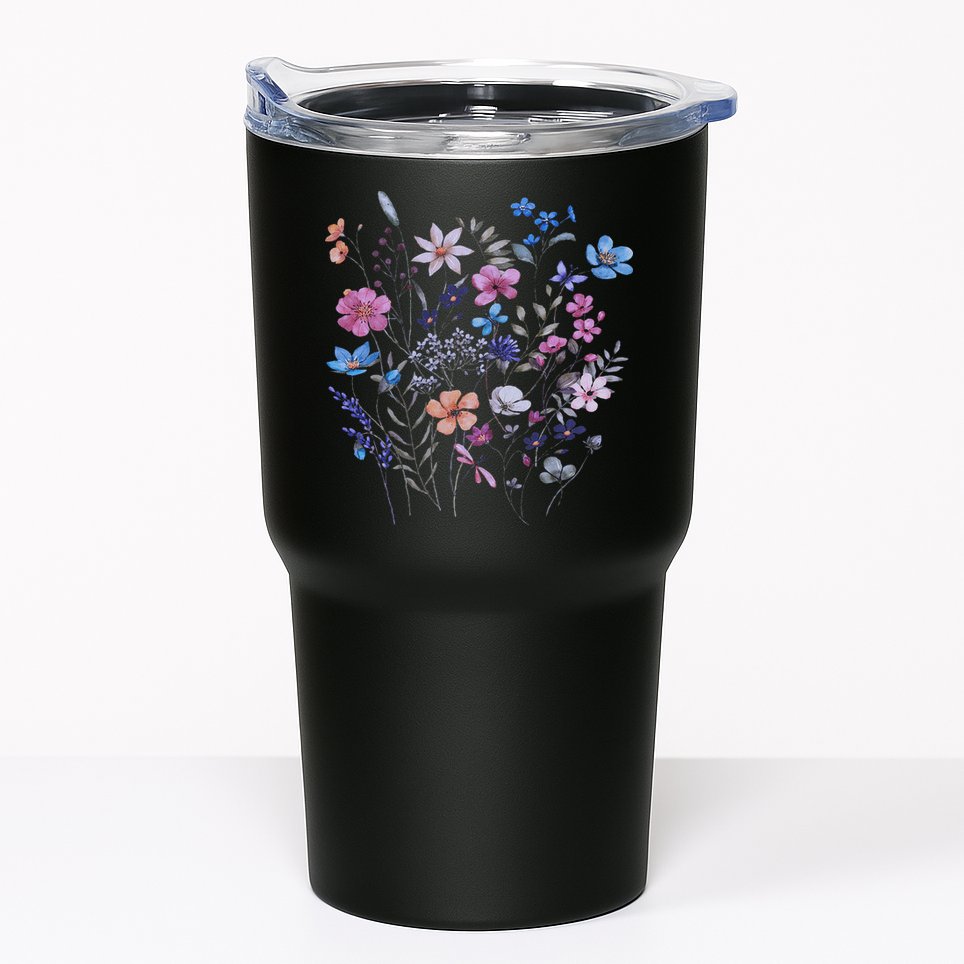 Vintage Flowers Women Wildflower Floral Gardening Tumbler