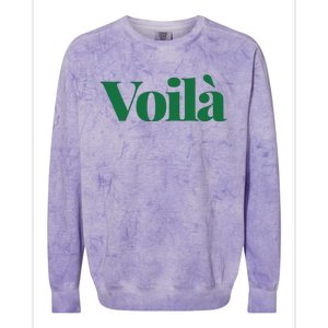 Voilà French Word Colorblast Crewneck Sweatshirt