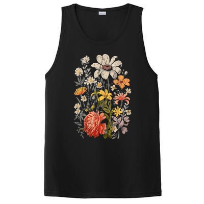 Vintage Flowers Wos Wildflowers Casual PosiCharge Competitor Tank