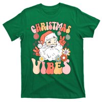 Vintage Funny Xmas Groovy Santa Claus Christmas Vibes Gift T-Shirt