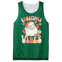 Vintage Funny Xmas Groovy Santa Claus Christmas Vibes Gift Mesh Reversible Basketball Jersey Tank