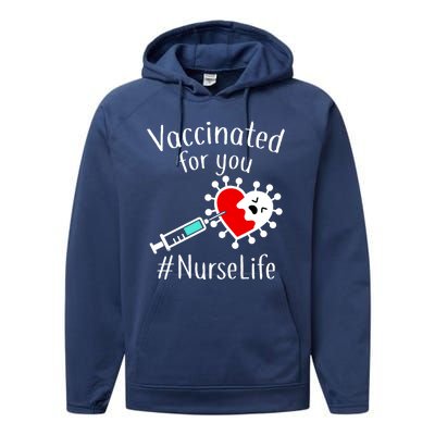 Vaccinated For You #NurseLife Performance Fleece Hoodie