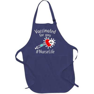 Vaccinated For You #NurseLife Full-Length Apron With Pockets