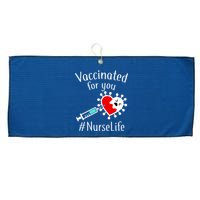 Vaccinated For You #NurseLife Large Microfiber Waffle Golf Towel