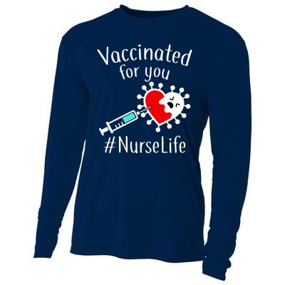 Vaccinated For You #NurseLife Cooling Performance Long Sleeve Crew