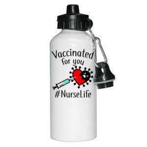 Vaccinated For You #NurseLife Aluminum Water Bottle