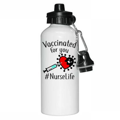 Vaccinated For You #NurseLife Aluminum Water Bottle