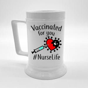 Vaccinated For You #NurseLife Beer Stein