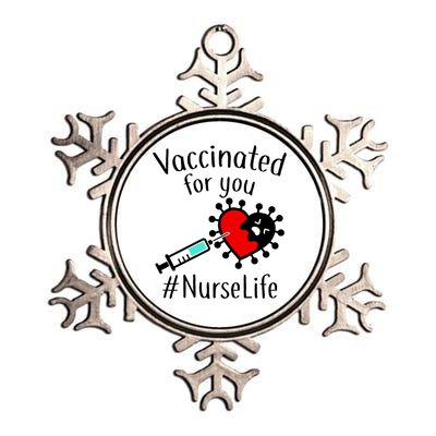 Vaccinated For You #NurseLife Metallic Star Ornament