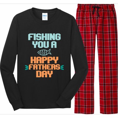 Vintage Fishing You A Happy Fathers Day Fishing Father Gift Long Sleeve Pajama Set