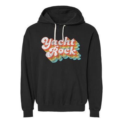 Vintage Fade Yacht Rock Party Boat Drinking Garment-Dyed Fleece Hoodie