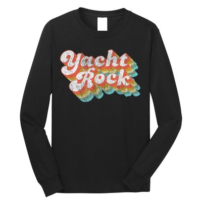 Vintage Fade Yacht Rock Party Boat Drinking Long Sleeve Shirt