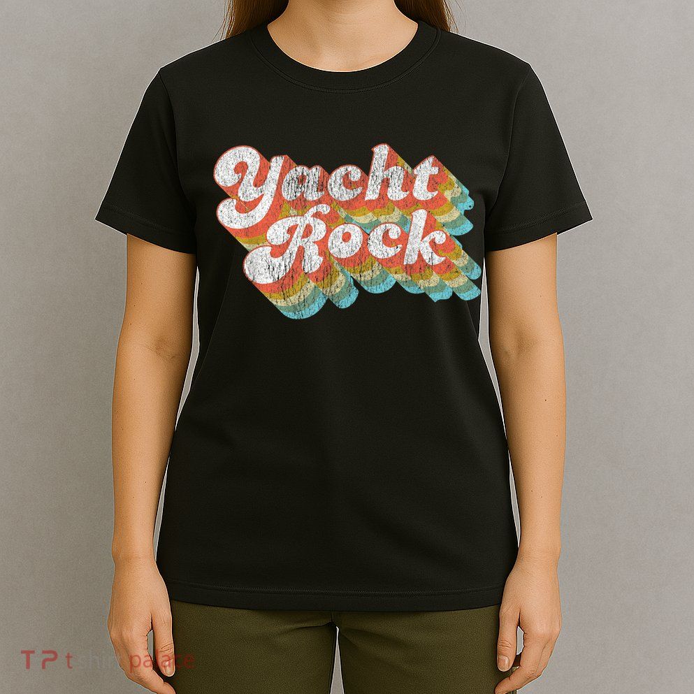 Vintage Fade Yacht Rock Party Boat Drinking T-Shirt