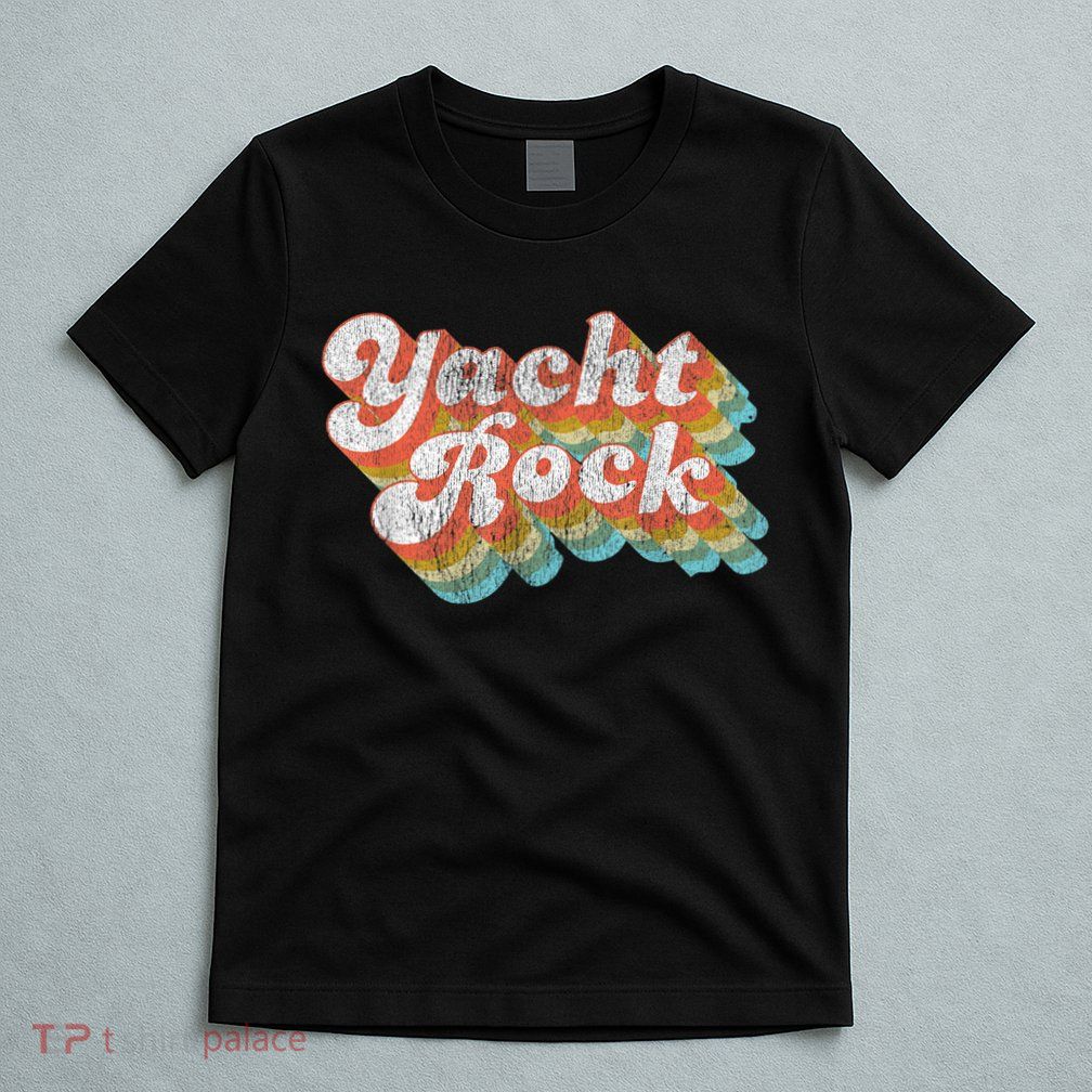 Vintage Fade Yacht Rock Party Boat Drinking T-Shirt