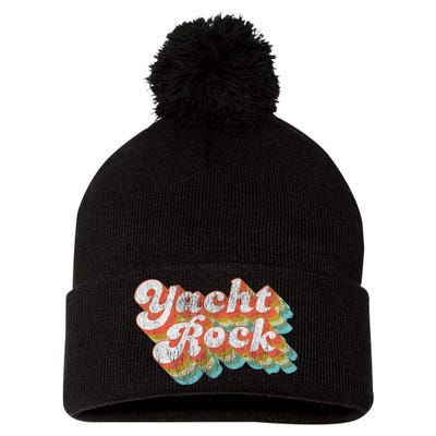 Vintage Fade Yacht Rock Party Boat Drinking Pom Pom 12in Knit Beanie