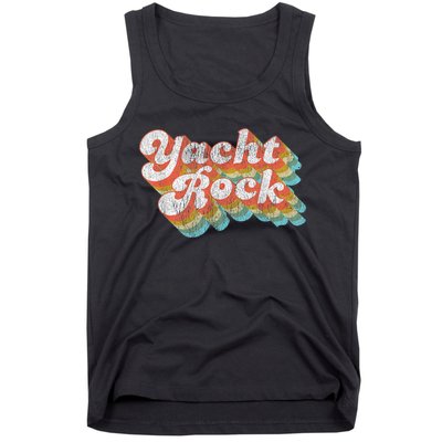 Vintage Fade Yacht Rock Party Boat Drinking Tank Top