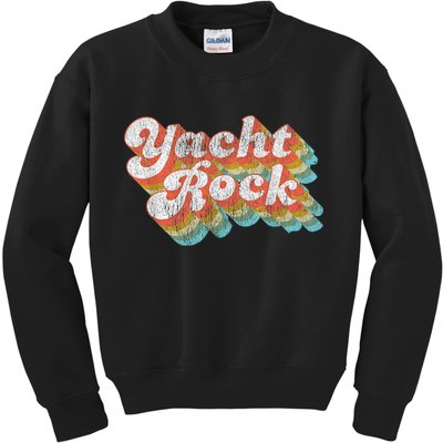 Vintage Fade Yacht Rock Party Boat Drinking Kids Sweatshirt