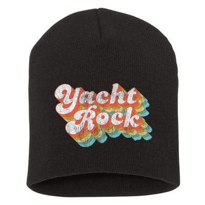Vintage Fade Yacht Rock Party Boat Drinking Short Acrylic Beanie