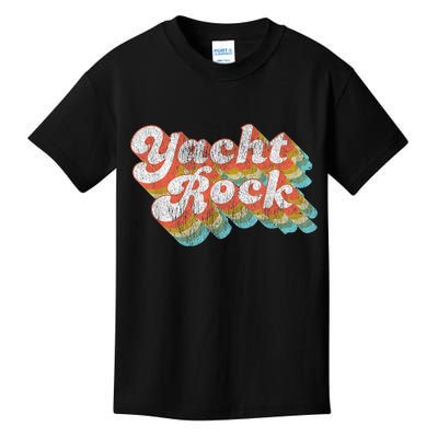 Vintage Fade Yacht Rock Party Boat Drinking Kids T-Shirt
