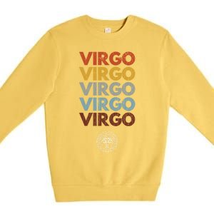 Virgo Funny Zodiac Graphic Gift Premium Crewneck Sweatshirt