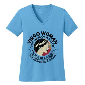 Virgo Funny Zodiac Sign Graphic Gift Women's V-Neck T-Shirt