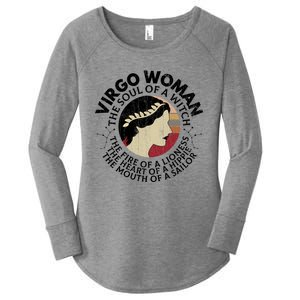 Virgo Funny Zodiac Sign Graphic Gift Women's Perfect Tri Tunic Long Sleeve Shirt