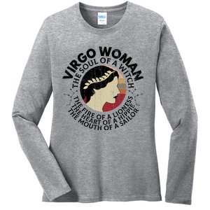 Virgo Funny Zodiac Sign Graphic Gift Ladies Long Sleeve Shirt