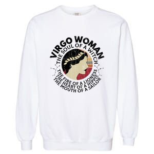 Virgo Funny Zodiac Sign Graphic Gift Garment-Dyed Sweatshirt