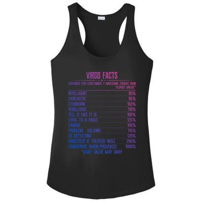 Virgo Facts Zodiac Birthday Funny Zodiac Sign Horoscope Great Gift Ladies PosiCharge Competitor Racerback Tank