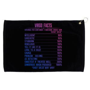 Virgo Facts Zodiac Birthday Funny Zodiac Sign Horoscope Great Gift Grommeted Golf Towel