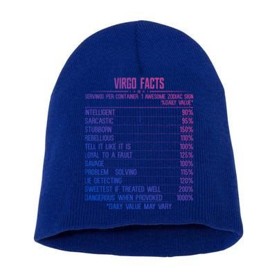 Virgo Facts Zodiac Birthday Funny Zodiac Sign Horoscope Great Gift Short Acrylic Beanie