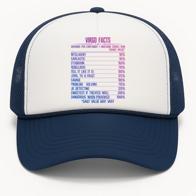 Virgo Facts Zodiac Birthday Funny Zodiac Sign Horoscope Great Gift Trucker Hat