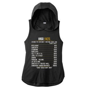 Virgo Facts Zodiac Birthday Funny Zodiac Sign Horoscope Gift Ladies PosiCharge Tri-Blend Wicking Draft Hoodie Tank