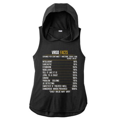 Virgo Facts Zodiac Birthday Funny Zodiac Sign Horoscope Gift Ladies PosiCharge Tri-Blend Wicking Draft Hoodie Tank