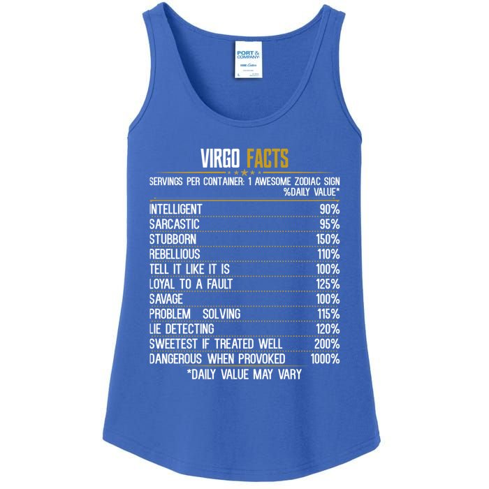 Virgo Facts Zodiac Birthday Funny Zodiac Sign Horoscope Gift Ladies Essential Tank