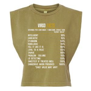 Virgo Facts Zodiac Birthday Funny Zodiac Sign Horoscope Gift Garment-Dyed Women's Muscle Tee