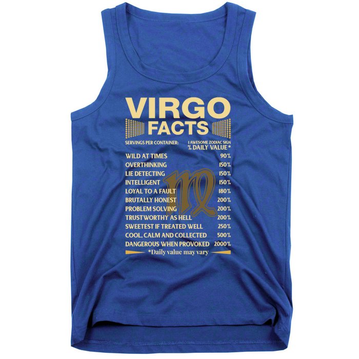 Virgo Facts Zodiac Sign Astrology Birthday Gift Tank Top