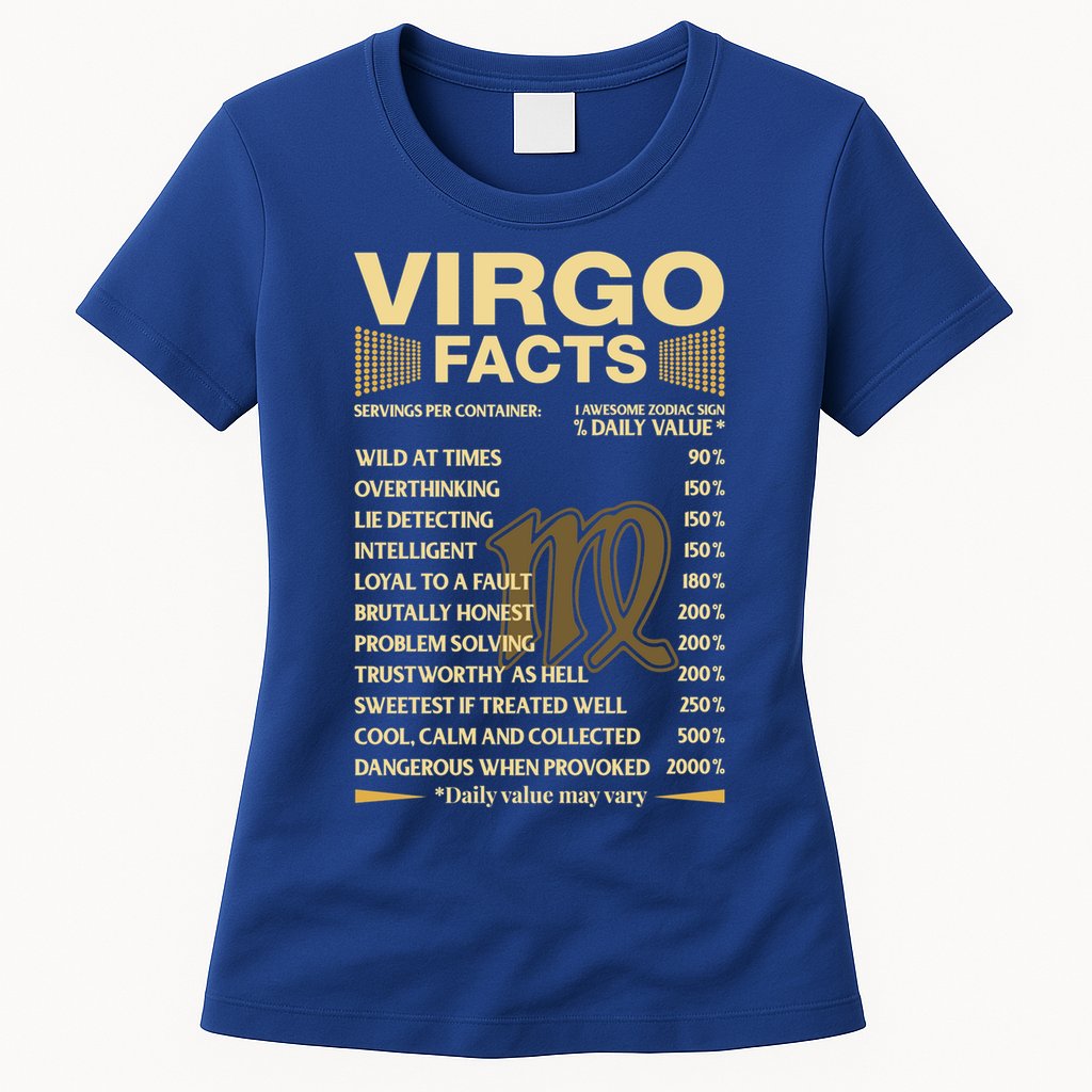 Virgo Facts Zodiac Sign Astrology Birthday Gift Womens T-Shirt