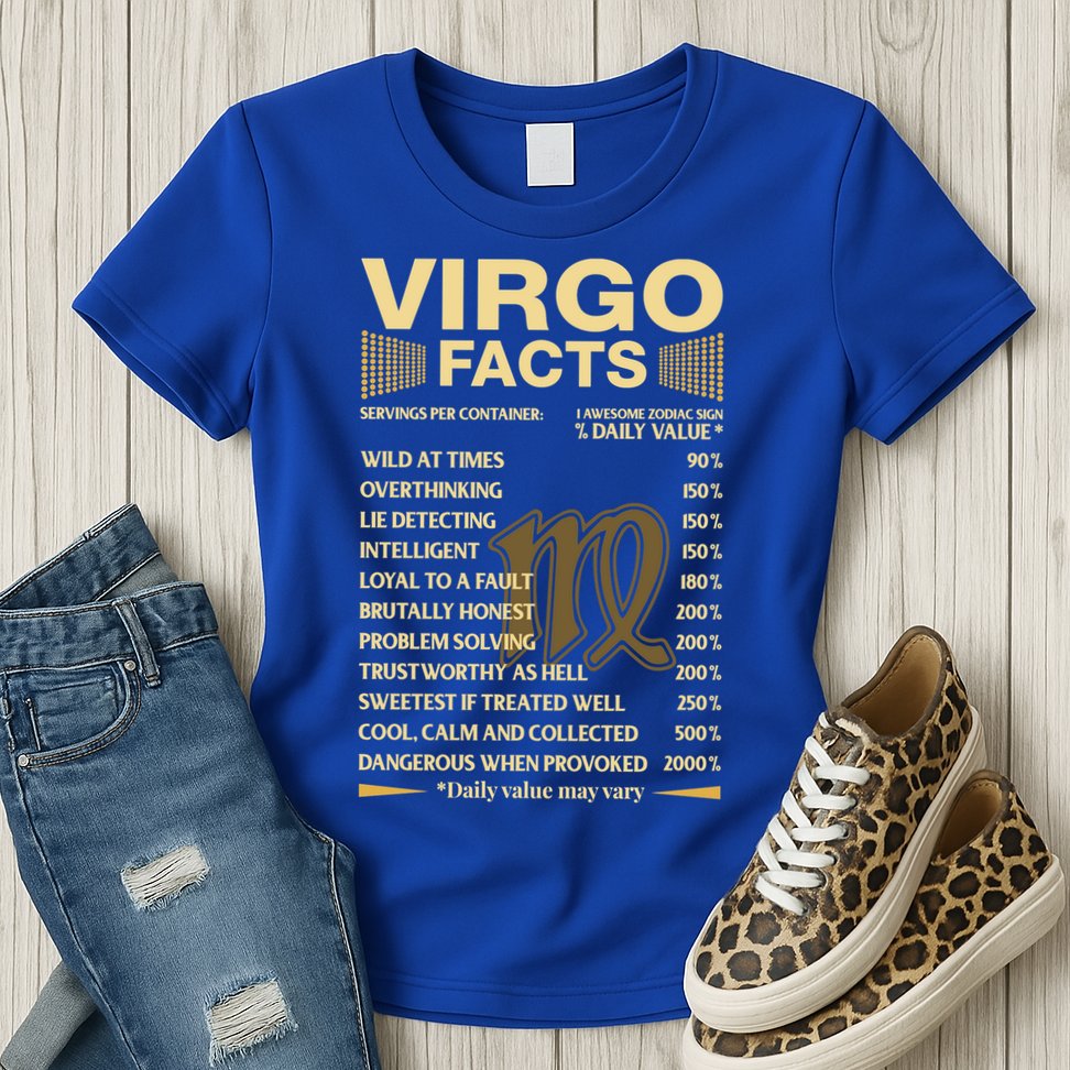 Virgo Facts Zodiac Sign Astrology Birthday Gift Womens T-Shirt