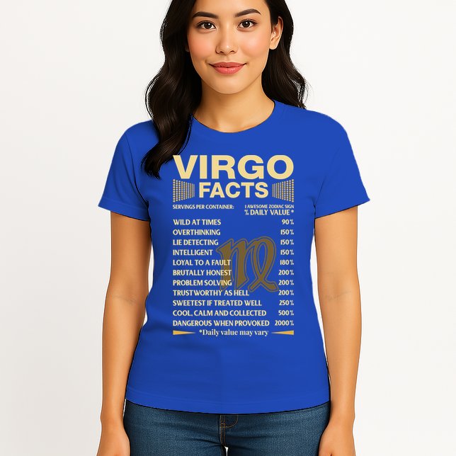 Virgo Facts Zodiac Sign Astrology Birthday Gift Womens T-Shirt