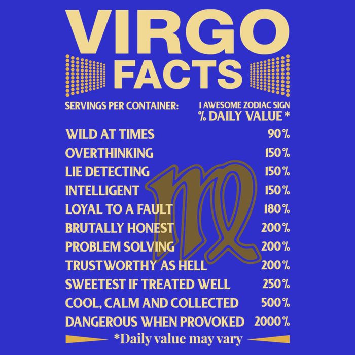Virgo Facts Zodiac Sign Astrology Birthday Gift Womens T-Shirt