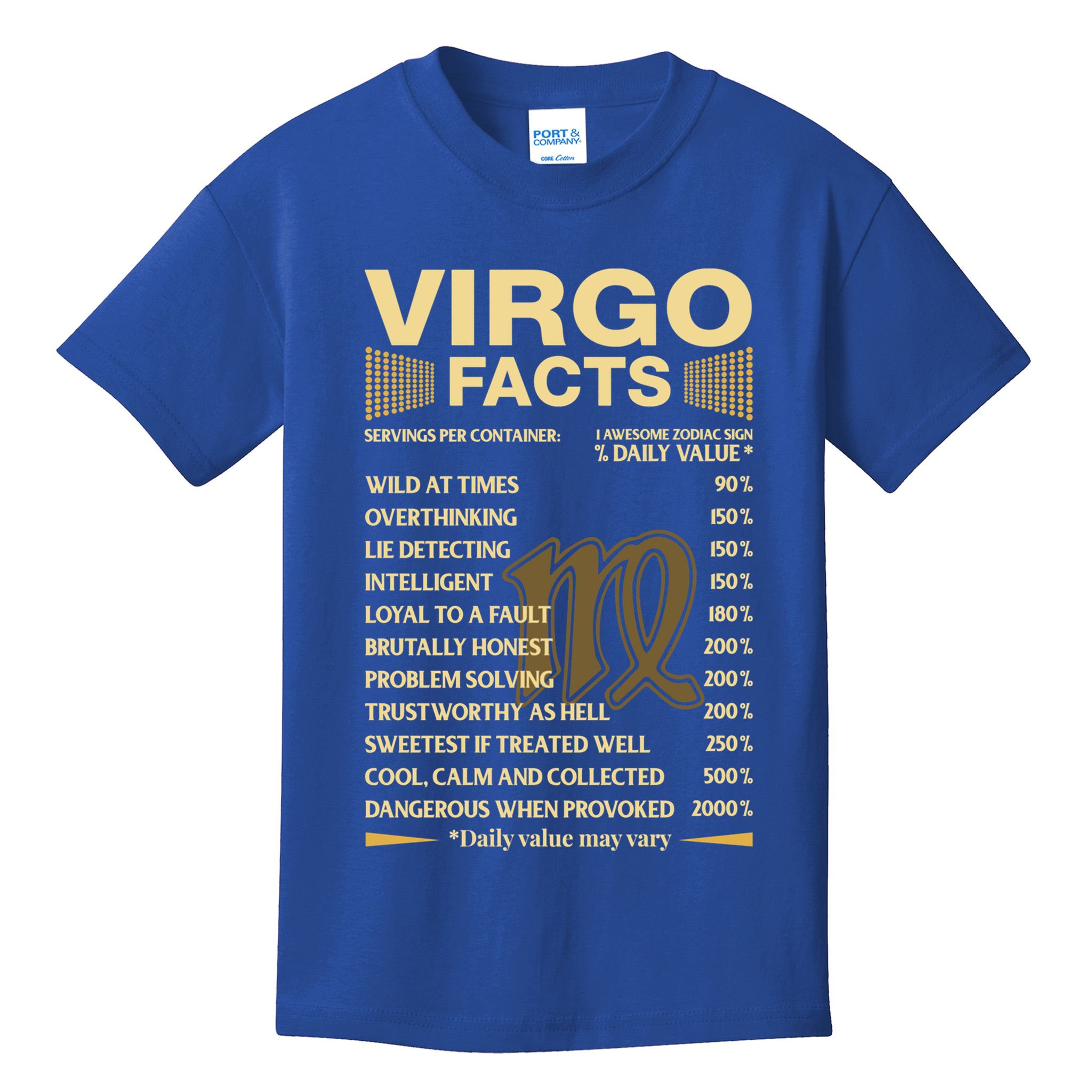 Virgo Facts Zodiac Sign Astrology Birthday Gift Kids T-Shirt
