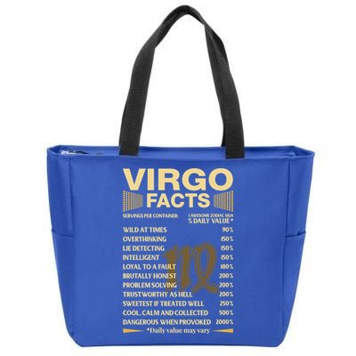 Virgo Facts Zodiac Sign Astrology Birthday Gift Zip Tote Bag