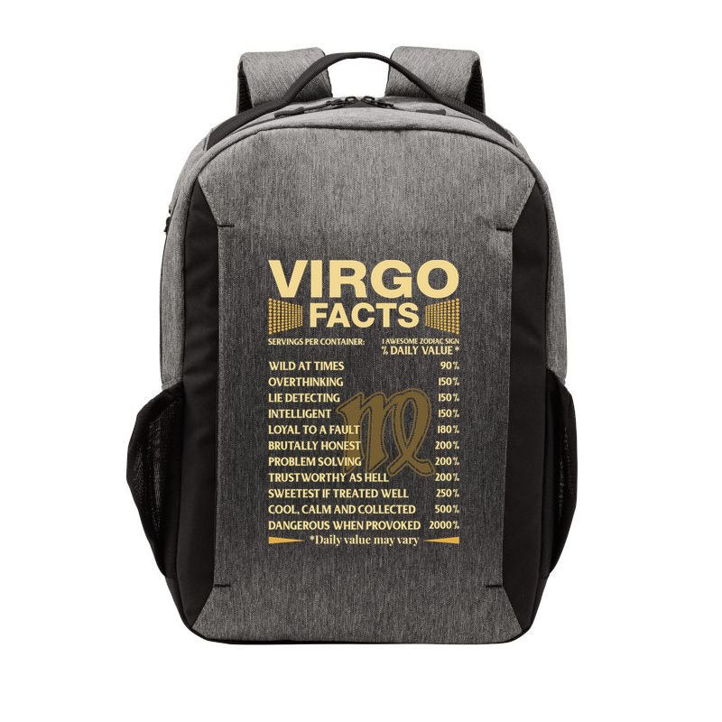 Virgo Facts Zodiac Sign Astrology Birthday Gift Vector Backpack